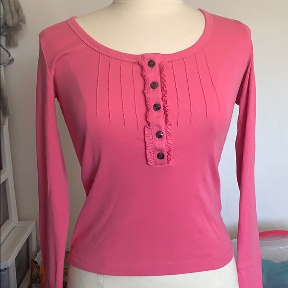 Victoria’s Secret Pink Ruffle Long sleeve Tee - Picture 2 of 5